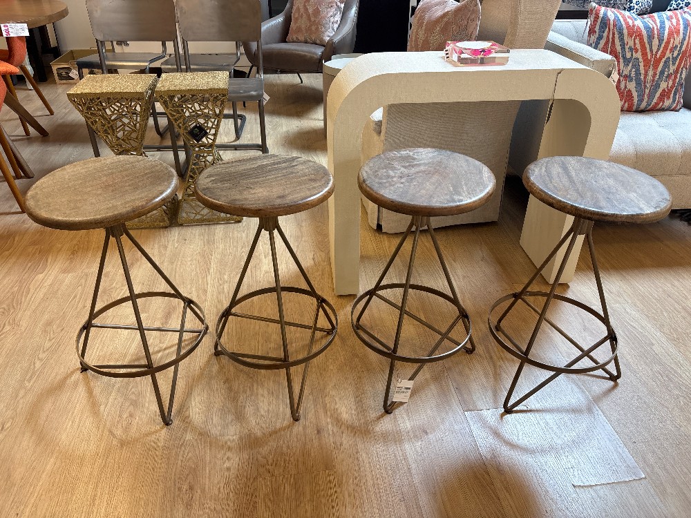 Arteriors Wyndham Swivel Counter Stools, Set of 4