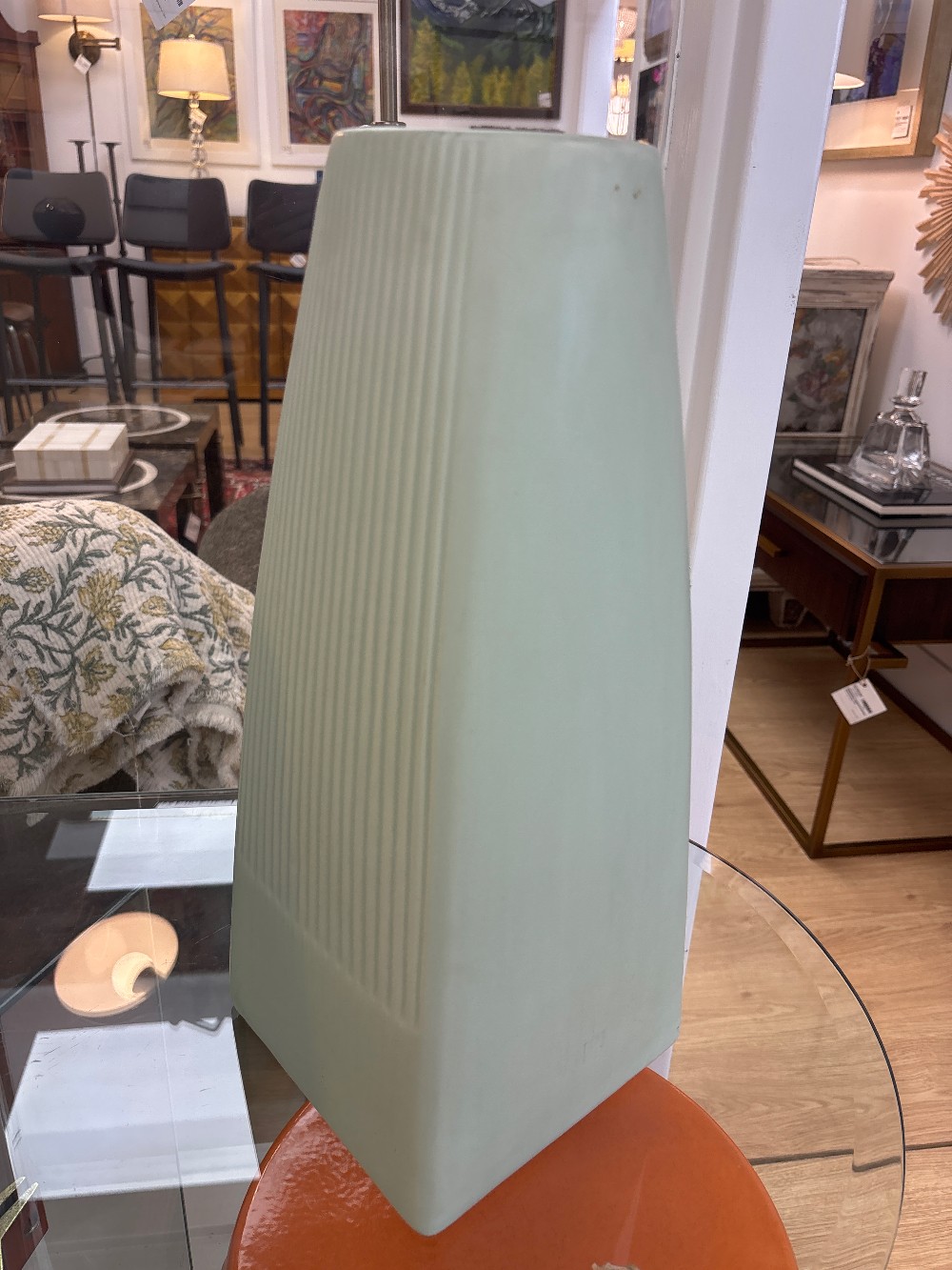 Kavana Home Large Geometric Mint Vase