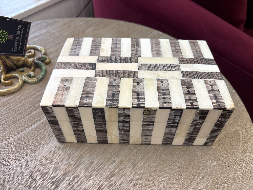 Large Black and White Wide Dash Box