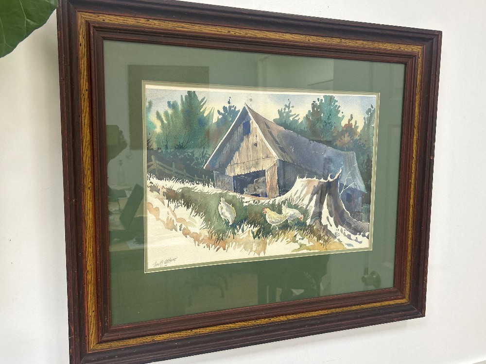 Farm Scene Watercolor by Tom Albano