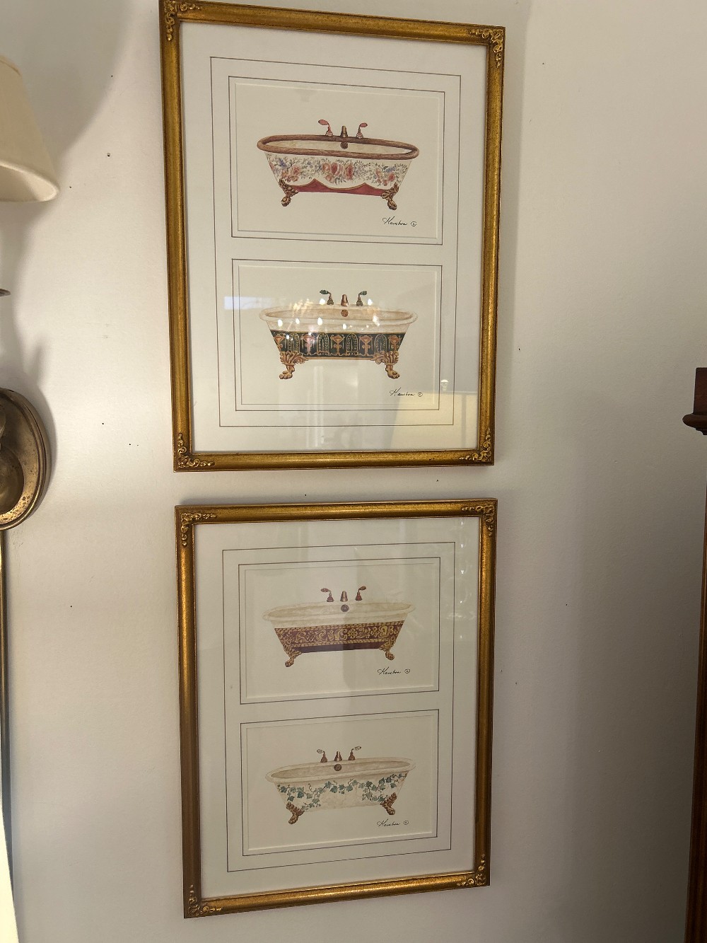 Victorian Bathtubs Prints by Consuelo Gamboa, Pair