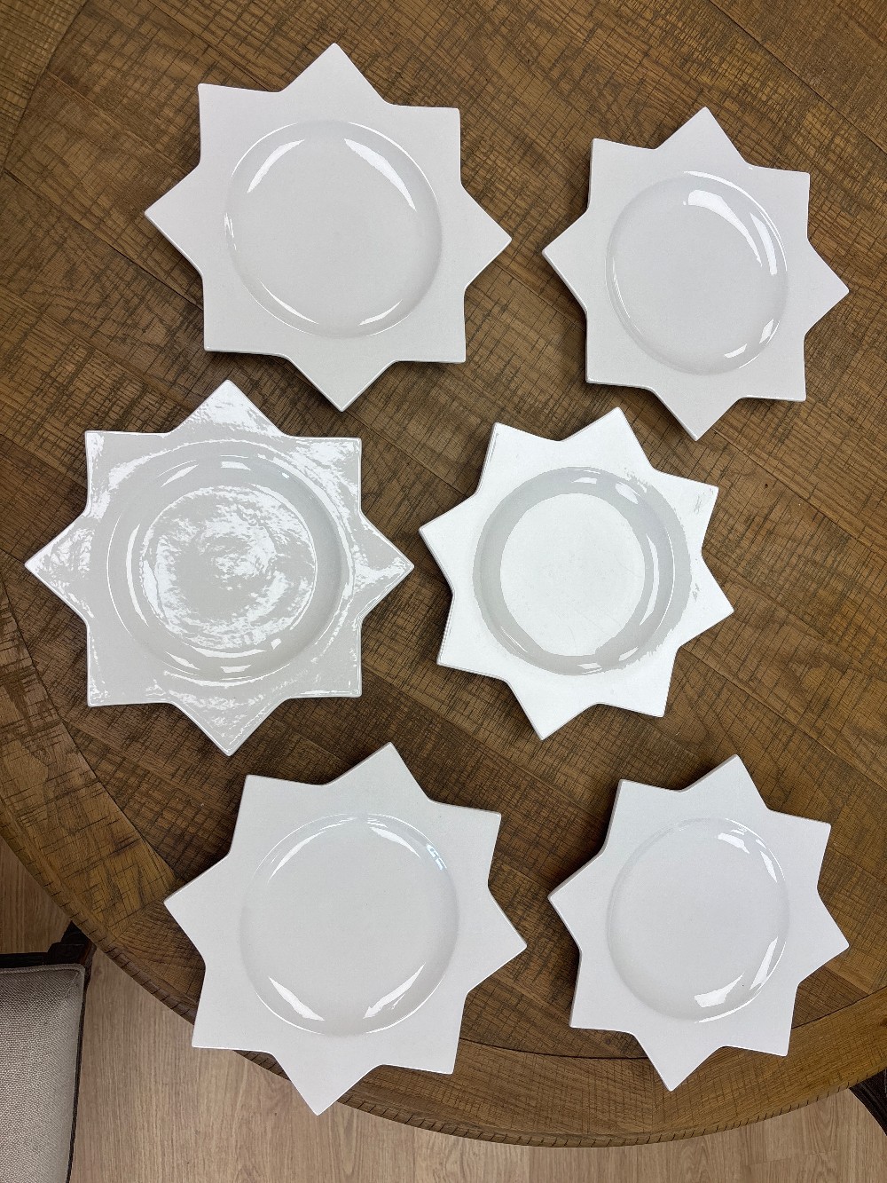 Sue Fisher King Ceramic Star Plates, Made in Italy - Set of 6