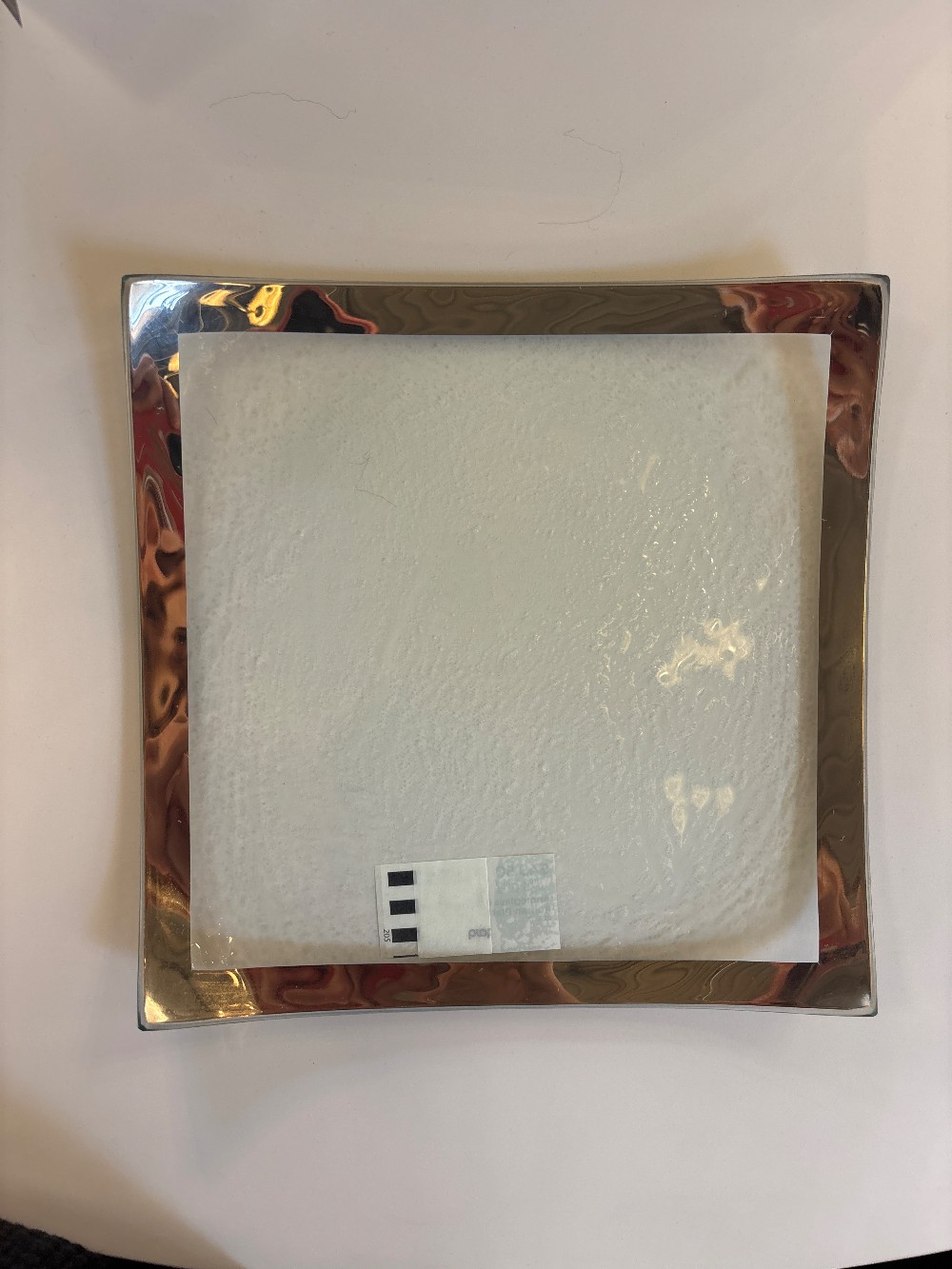 Annieglass Platinum Banded Roman Platter