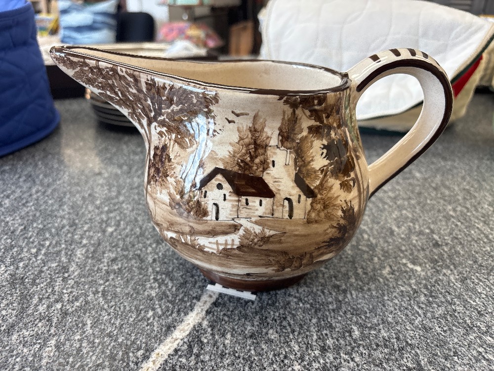 Global Views Ceramic Hand Painted Pitcher, Italy