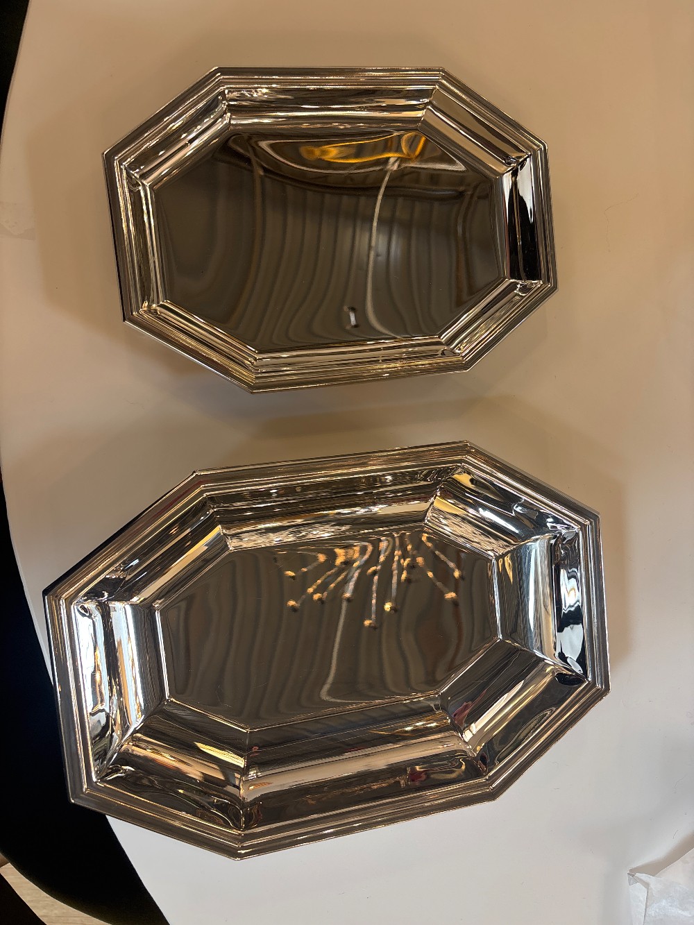 Jean Couzon Navarre Serving Trays, Pair