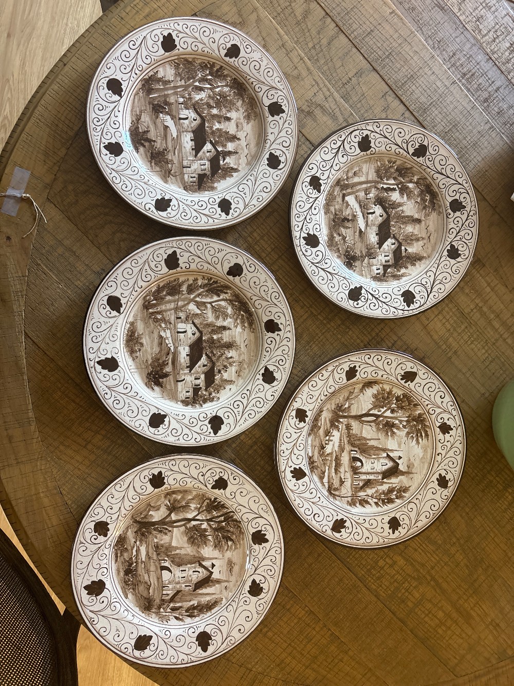 Global Views Hand Painted Dinner Plates, Italy - Set of 5