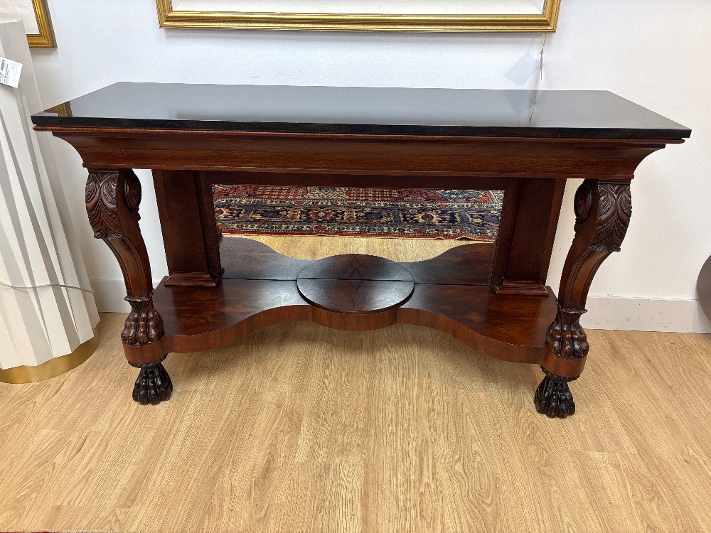Ralph Lauren Bedford Granite Top Mahogany Console Table