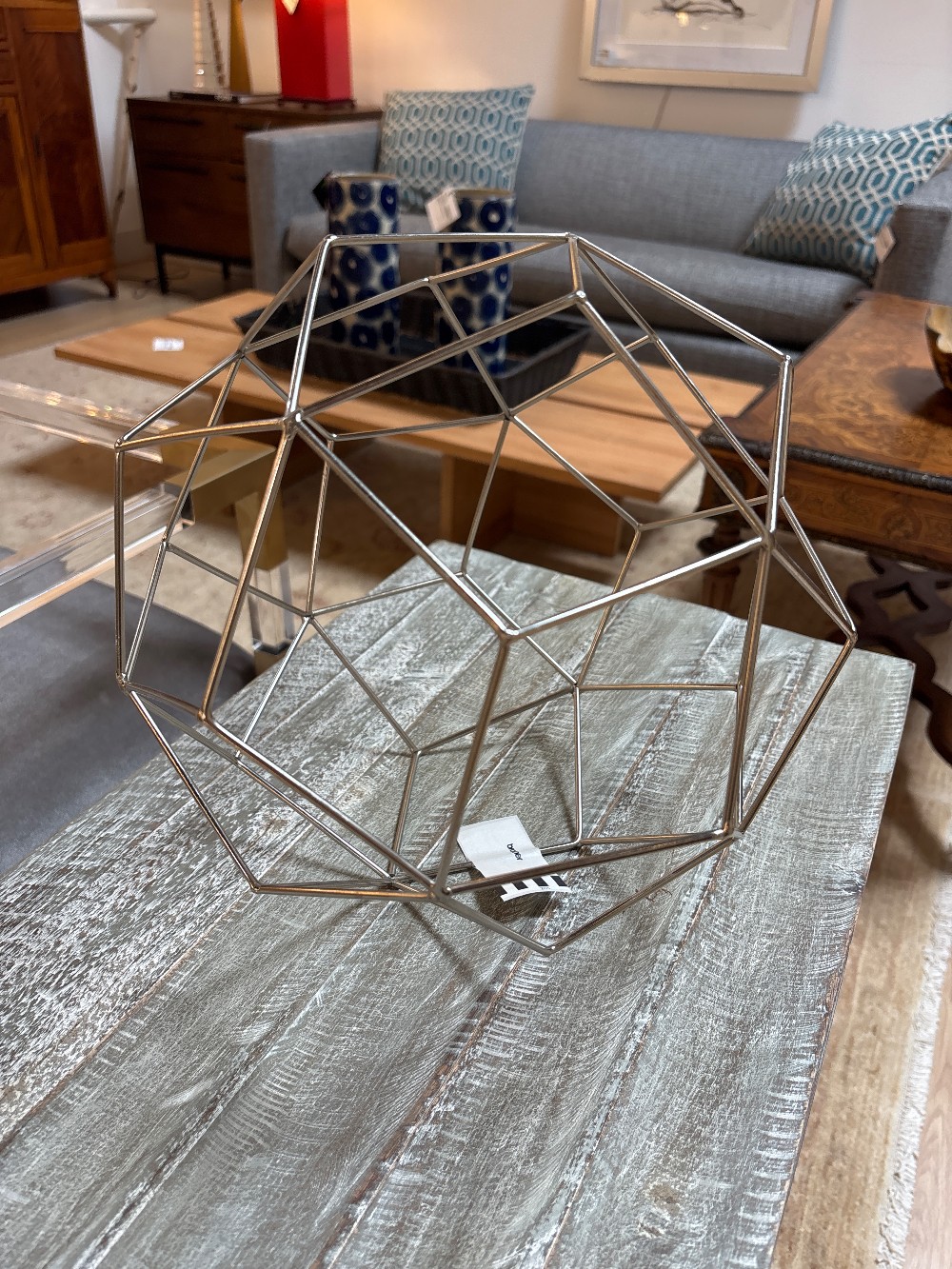 Modern Decorative Metal Wire Sphere Sculpture