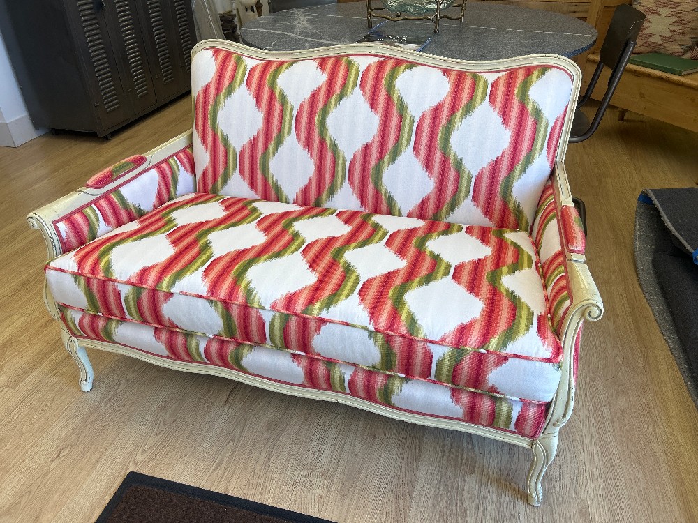 Vintage Reupholstered French Loveseat