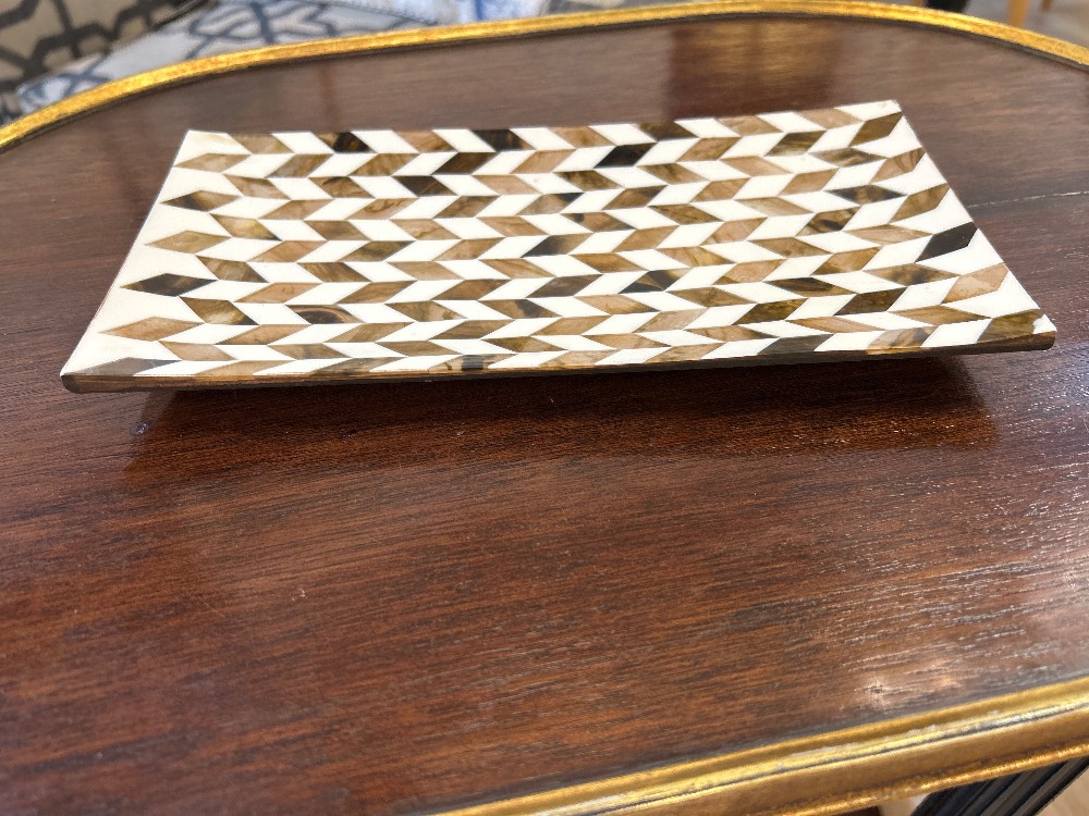 Inlaid Herringbone Tray