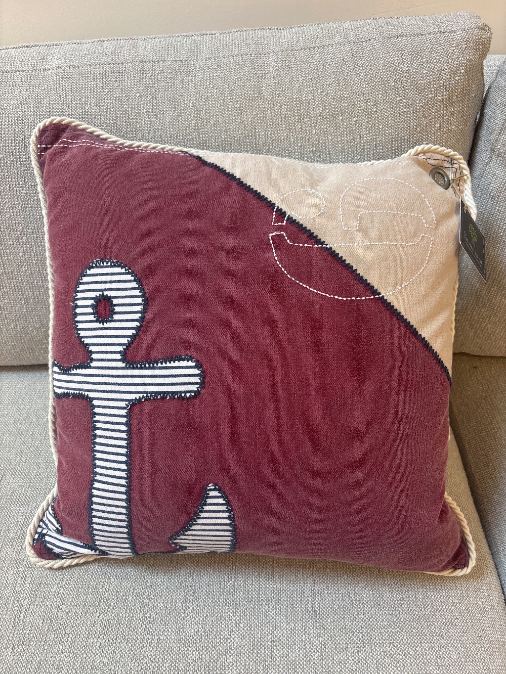 Restoration Hardware Nautical Throw Pillow - Large