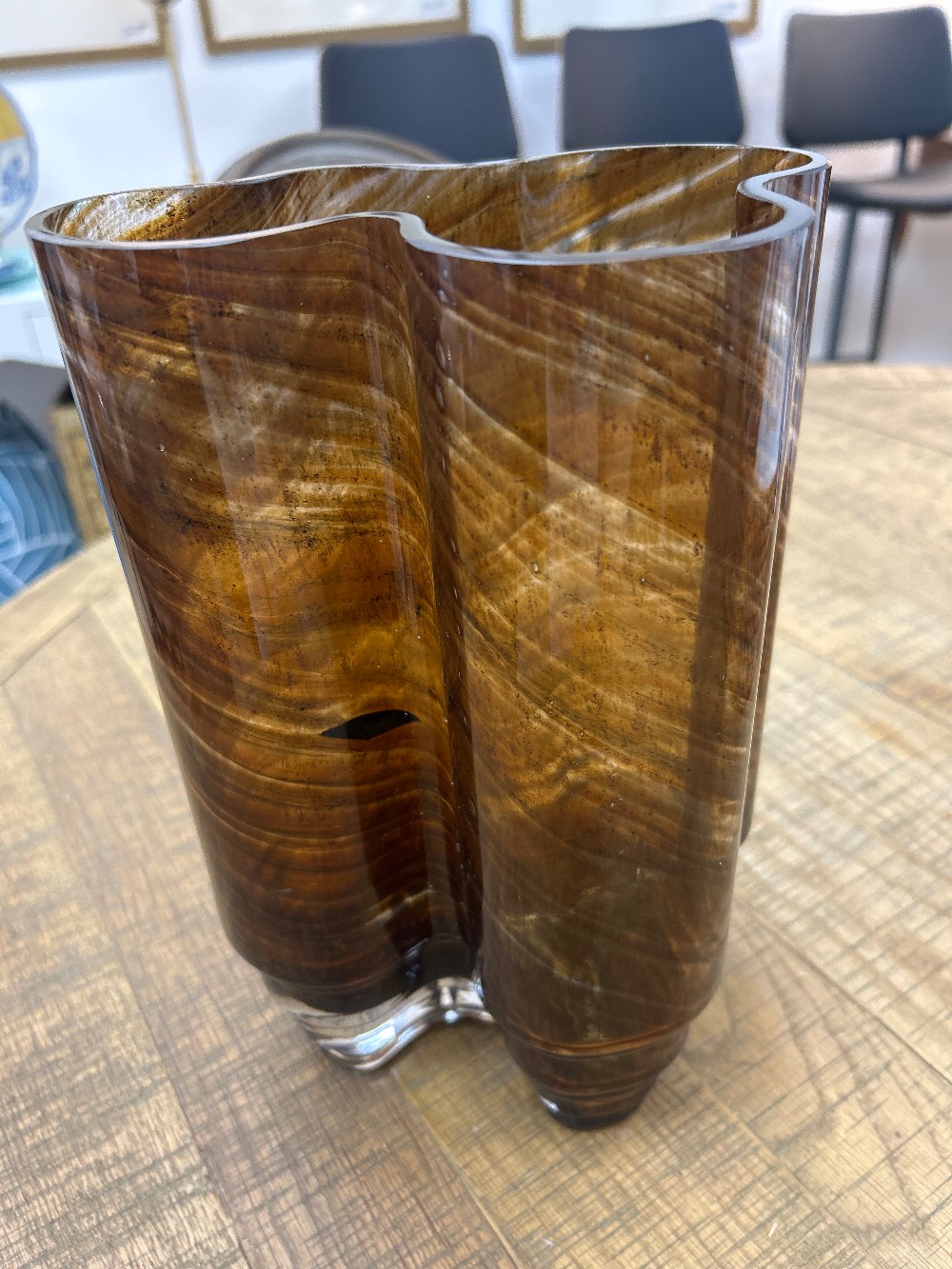 Park Hill Collection Tortoise Glass Vase