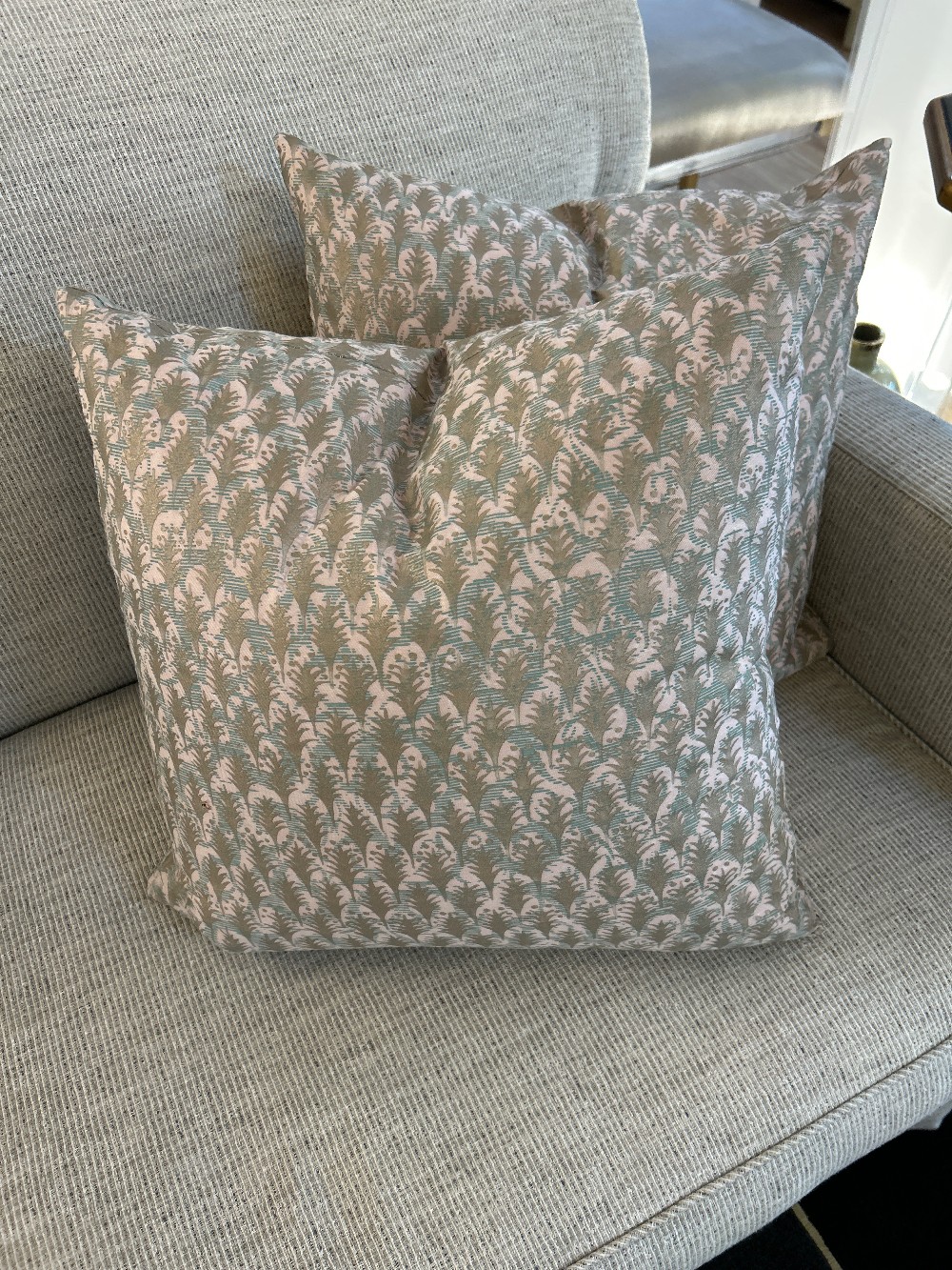 Fortuny Piumette Throw Pillows, Pair