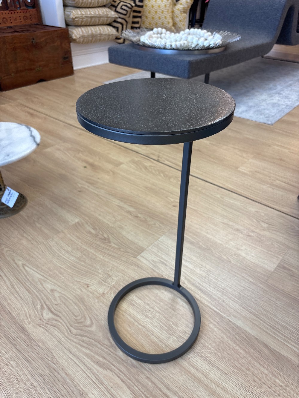 Pottery Barn Duke Round Metal Drink Side Table