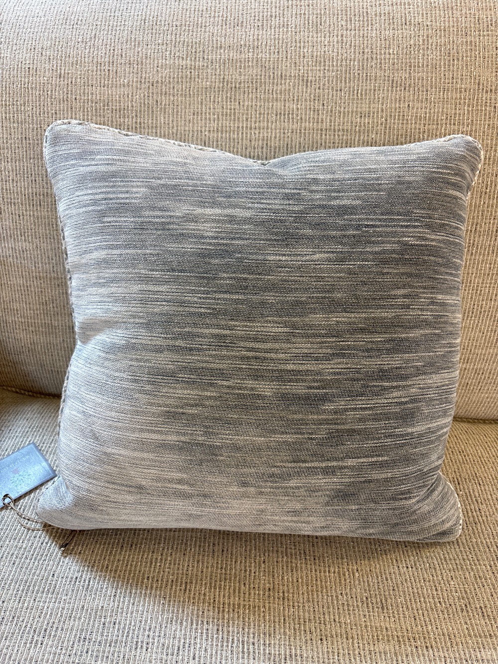 Colefax & Fowler Strie/Larsen Plaid Piping Throw Pillow