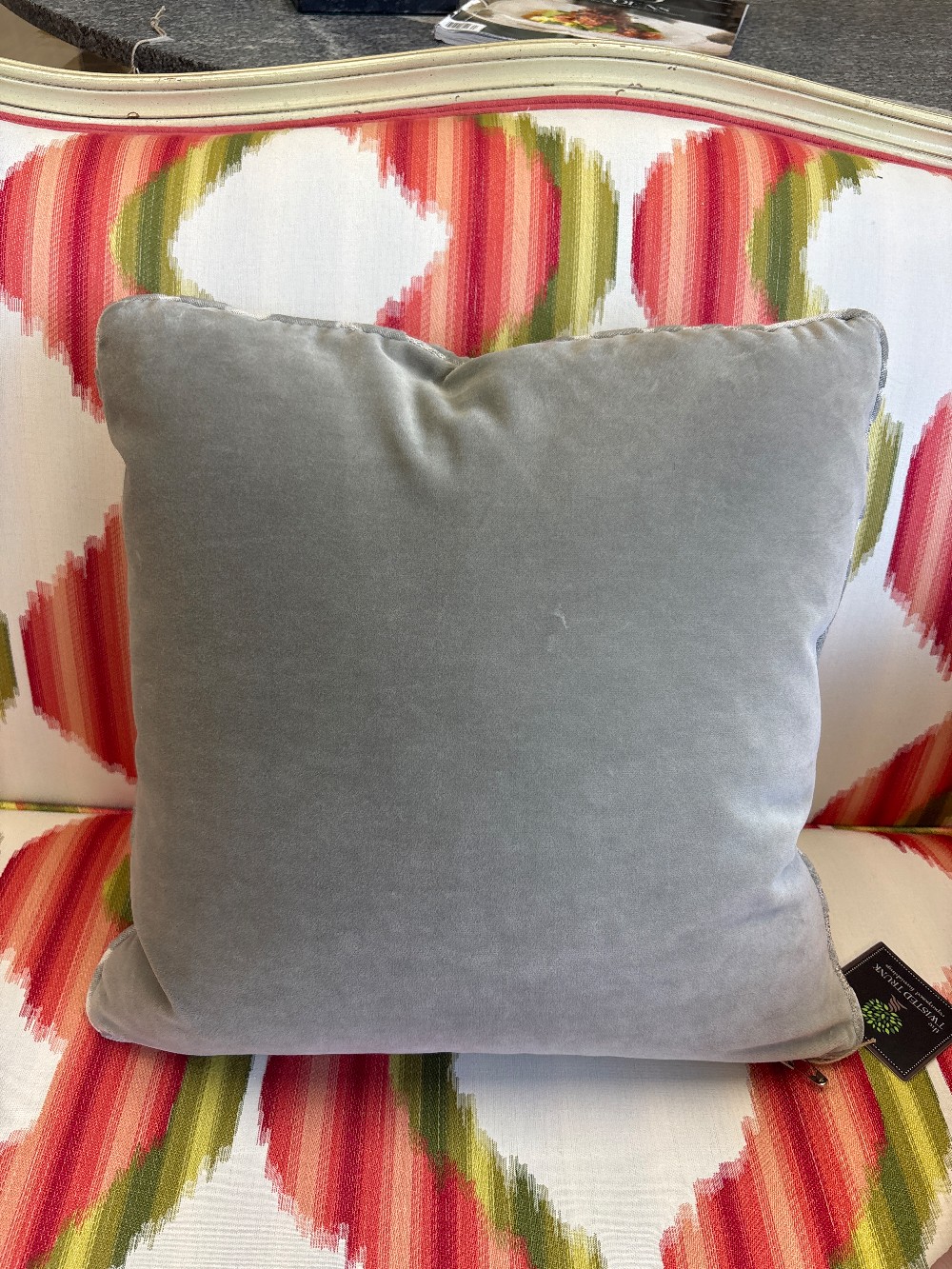 Velvet Throw Pillow with Mokum Velvet Trim