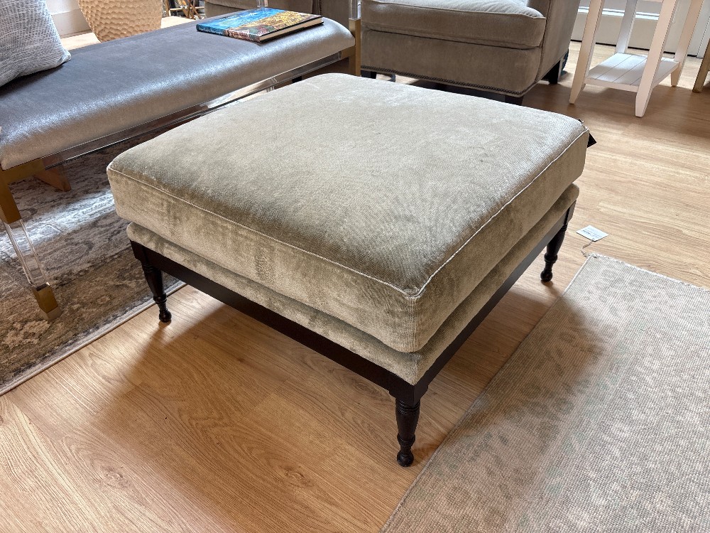 Custom Square Velvet Ottoman