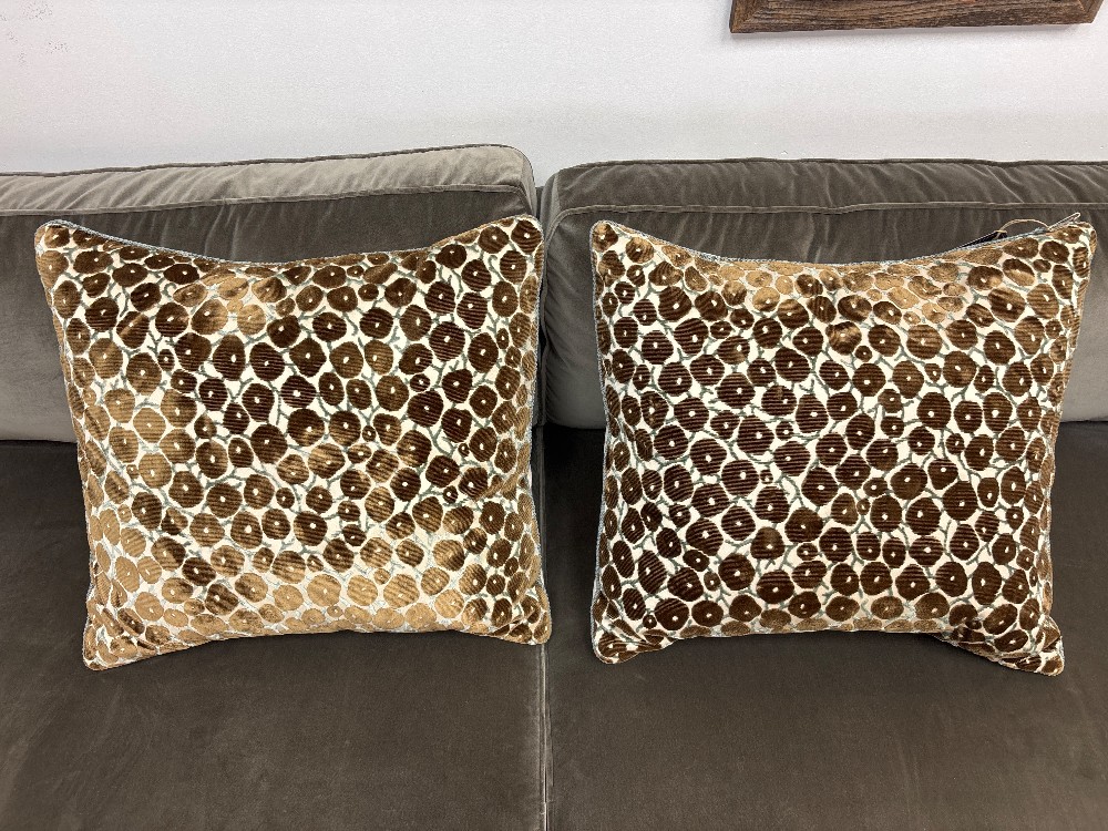 Clarence House Velours Trocadero Throw Pillows, Pair