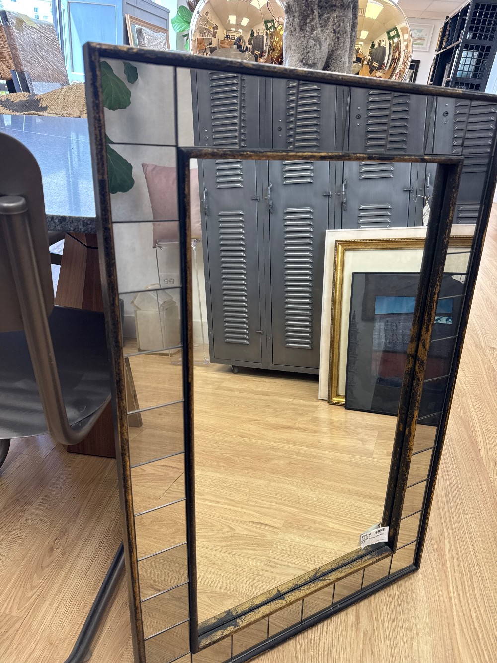 West Elm Antique Tiled Wall Mirror
