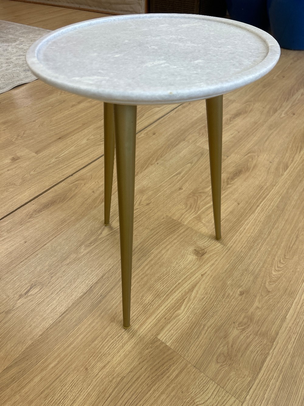 Modern Round Marble Top Side Table