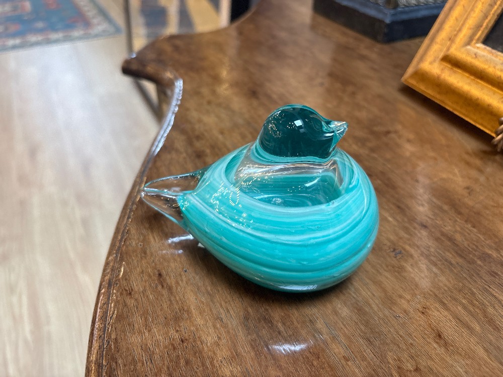 Small Murano Glass Bird, Turquoise