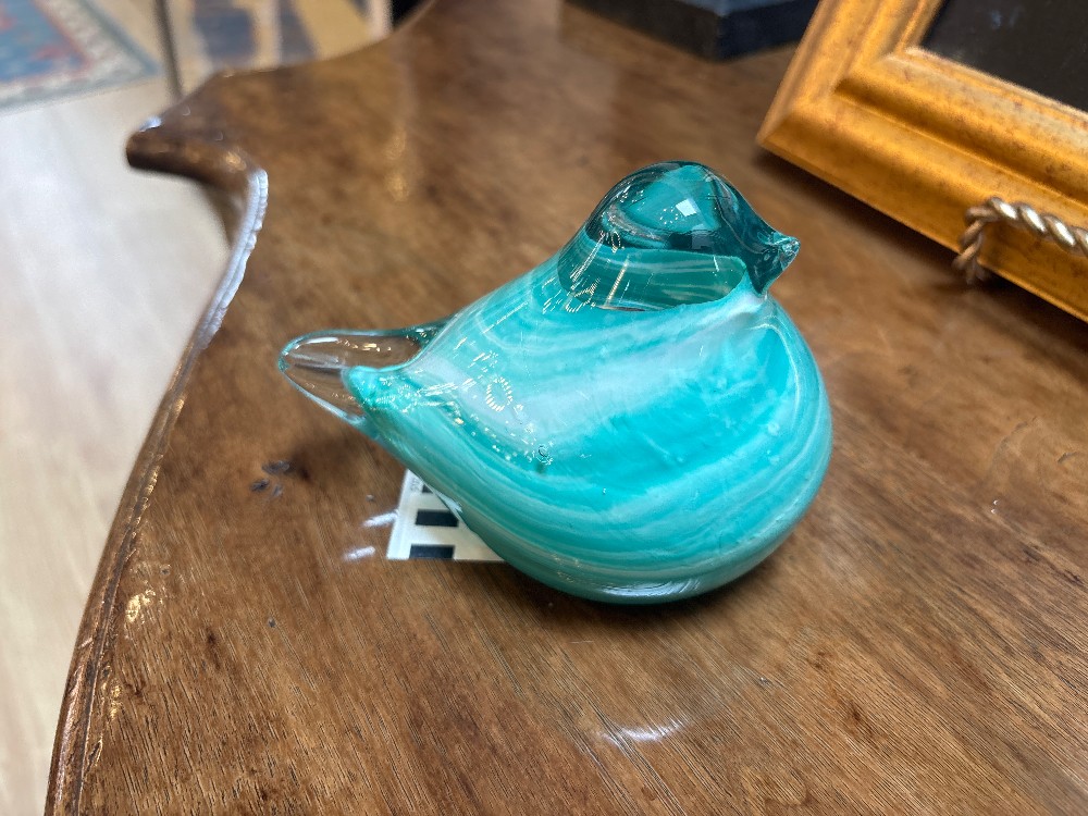 Large Murano Glass Bird, Turquoise