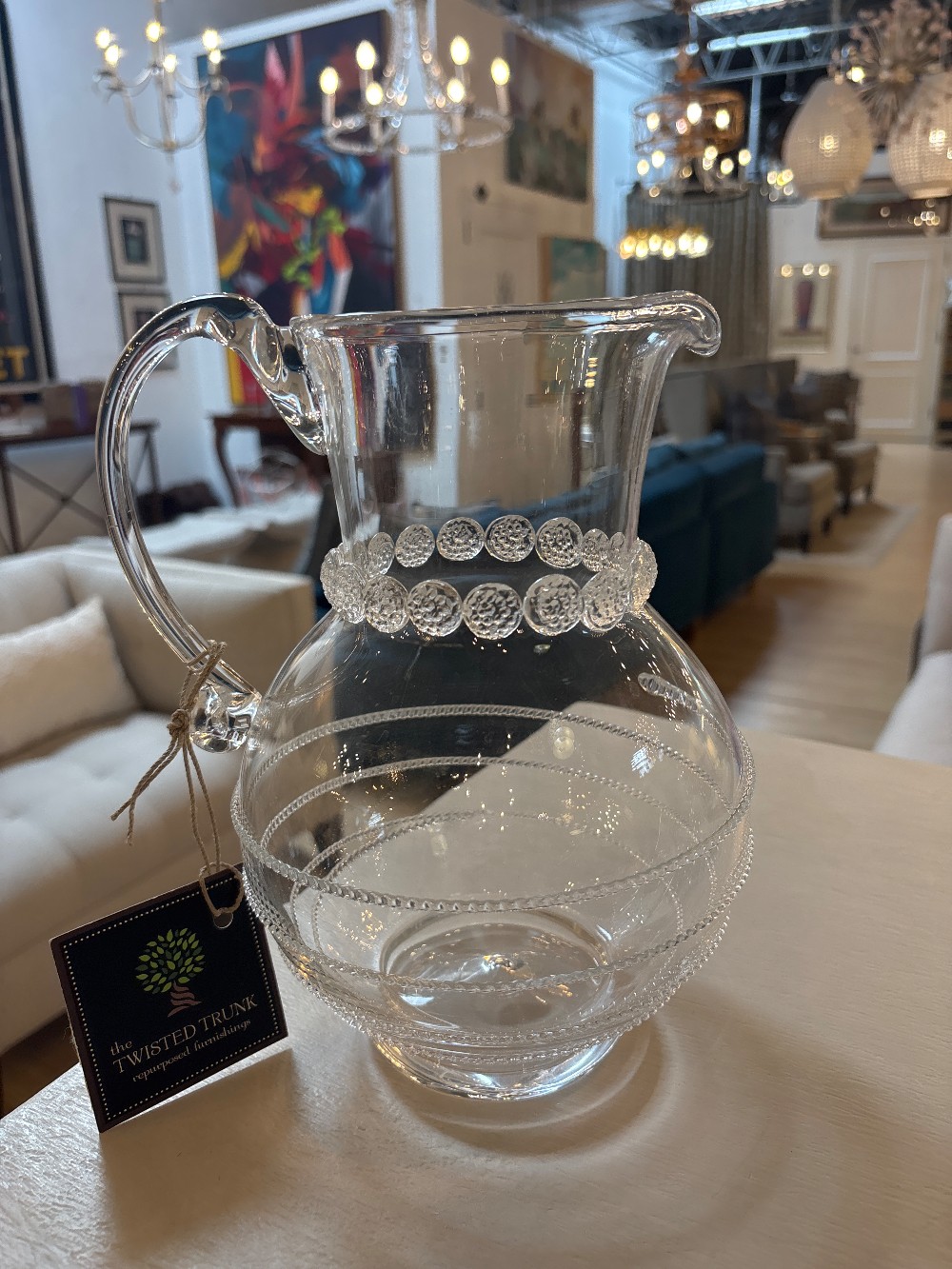 Juliska Amalia Glass Pitcher