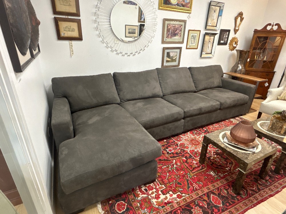 Crate & Barrel 3-Piece Chaise Sectional