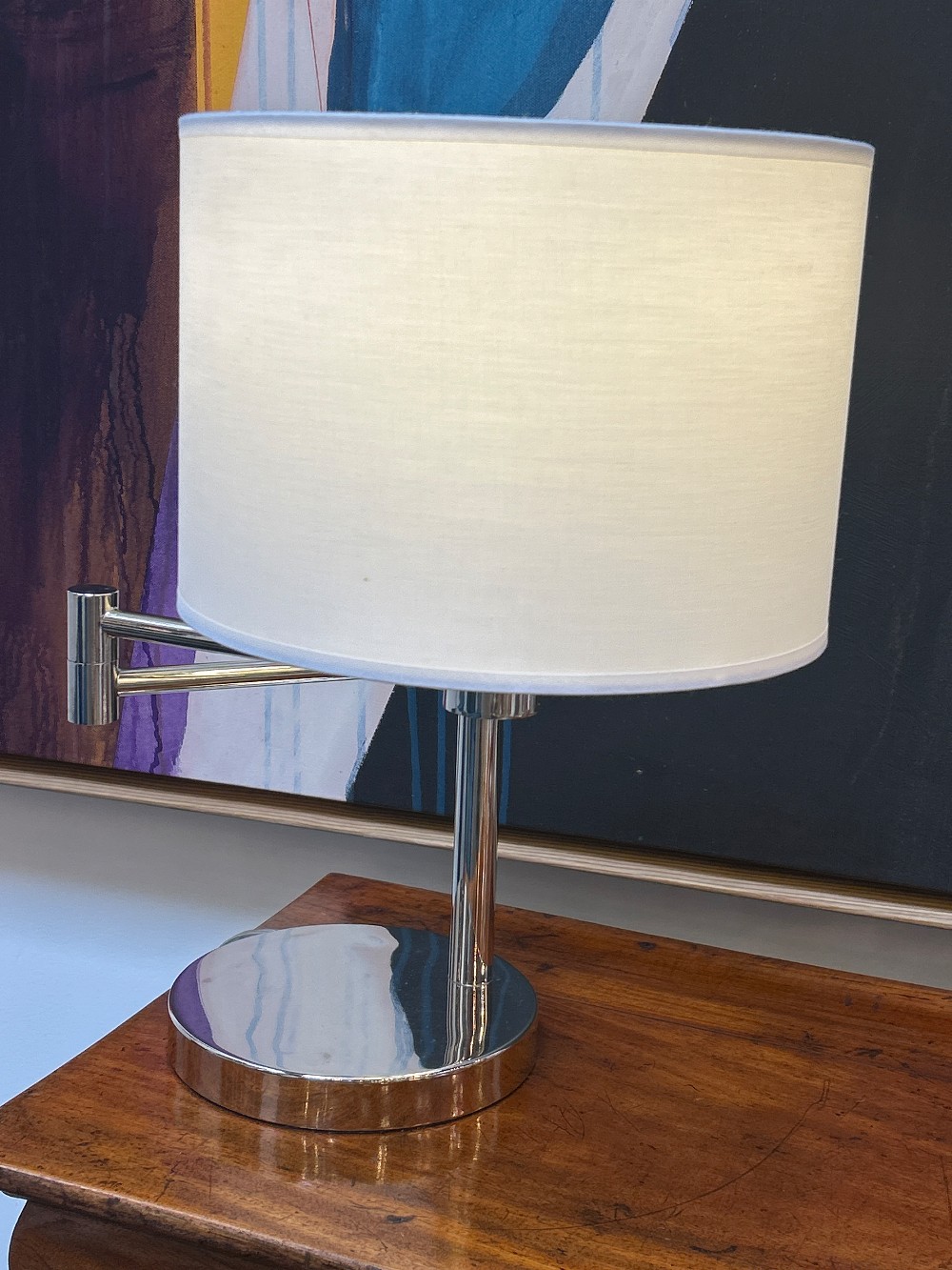 Ralph Lauren Chrome Swing Arm Table Lamp