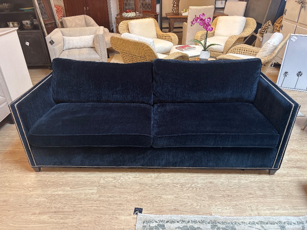 Mitchell Gold + Bob Williams Velvet Nailhead Sleeper Sofa