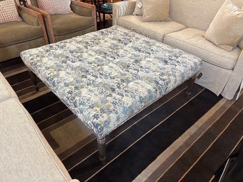 Ethan Allen Wellesley Square Upholstered Ottoman