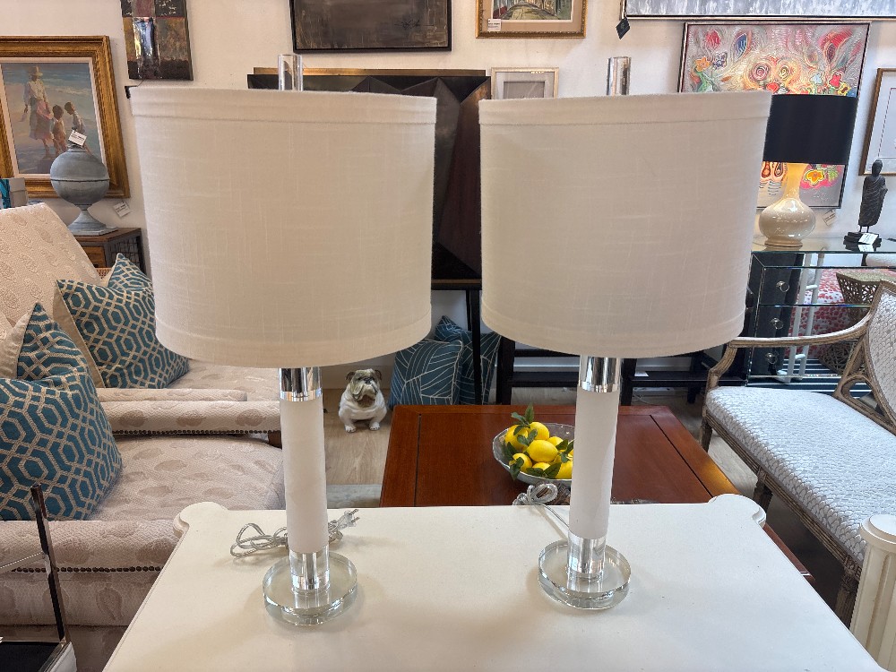 Willa Arlo Middlesbrough Crystal Lamps, Pair
