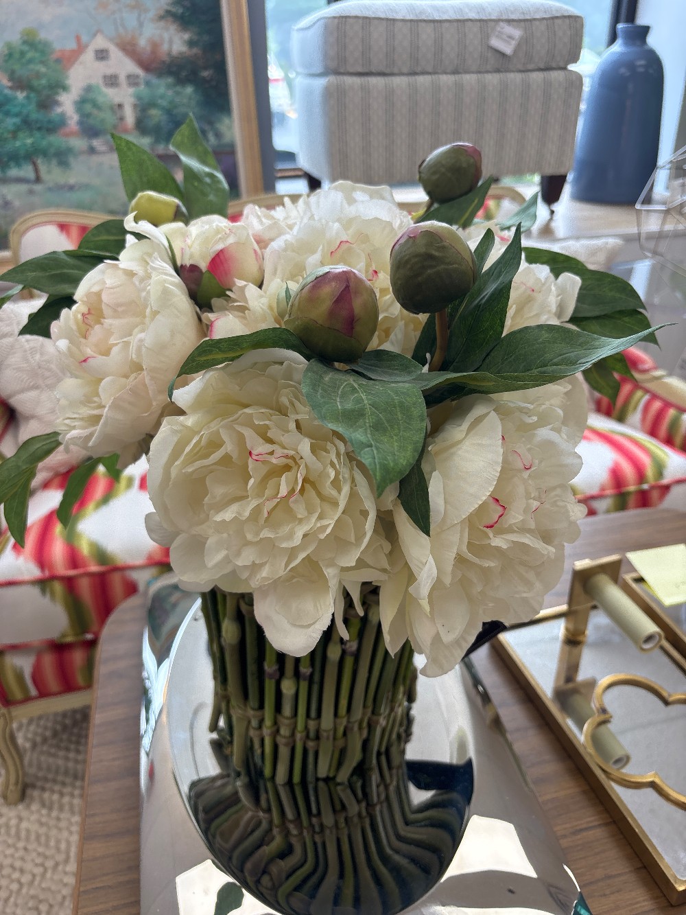 Faux Peony Arrangement