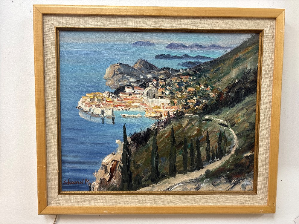 Coastal Scene Oil Painting by Michail Skansi