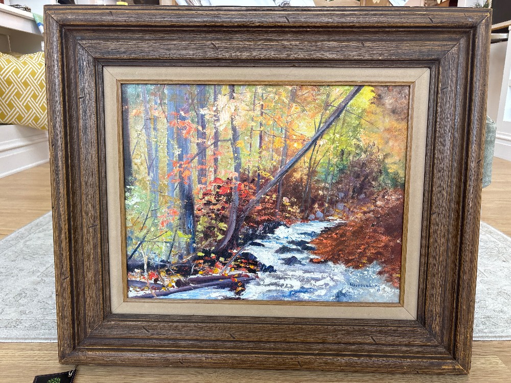 Vintage Forest Scene Painting, Signed Wittenberg