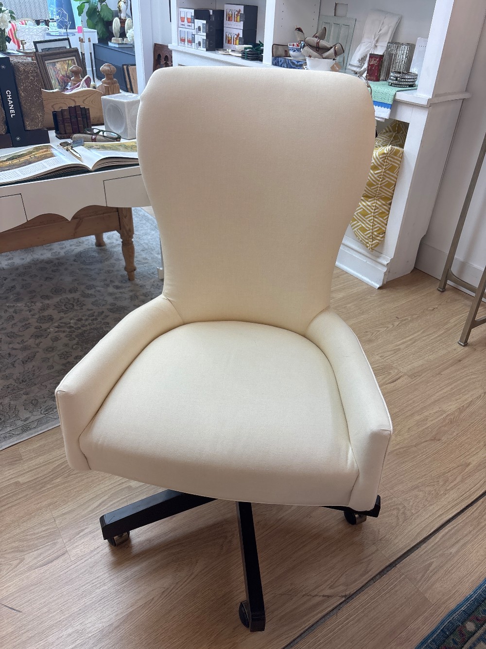 Ethan Allen Rolling Upholstered Desk Chair