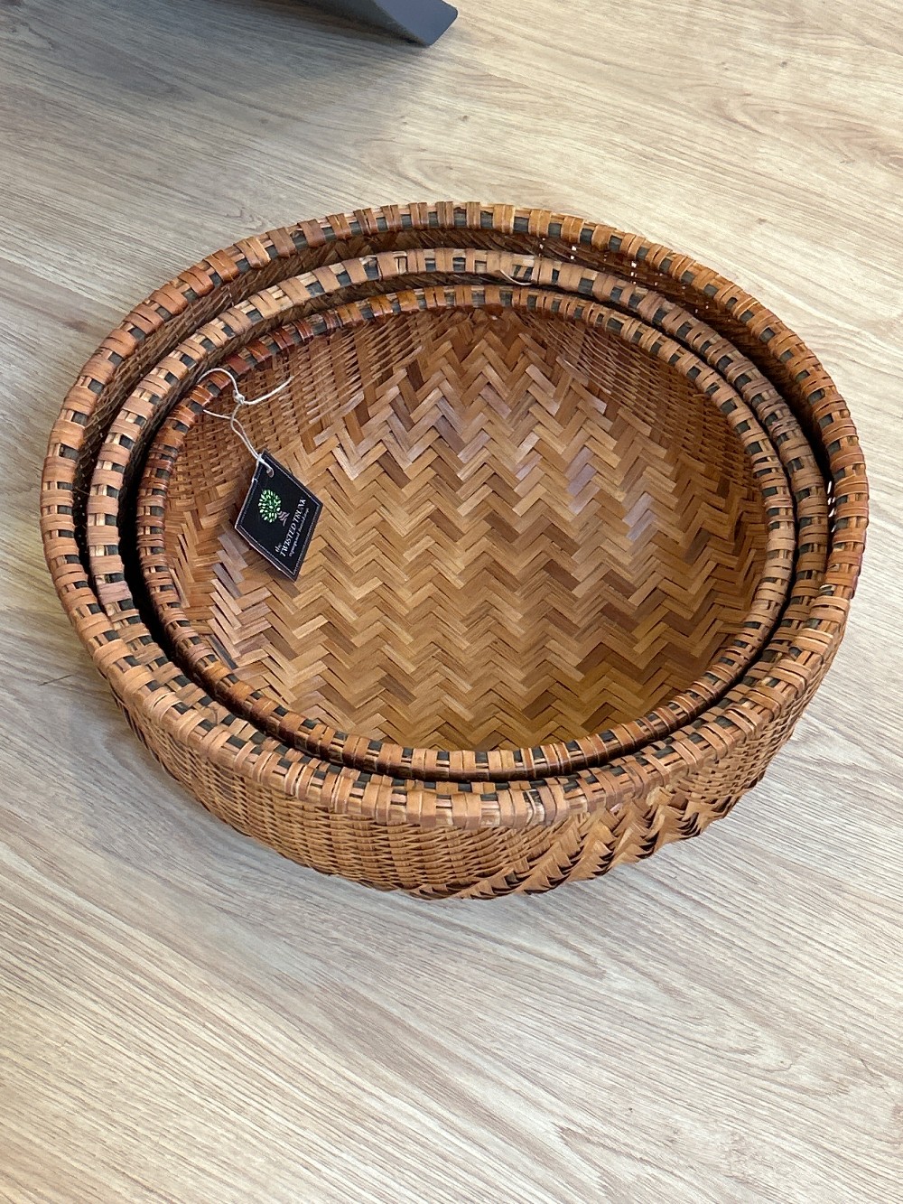 Woven Wicker Nesting Baskets - Set of 3