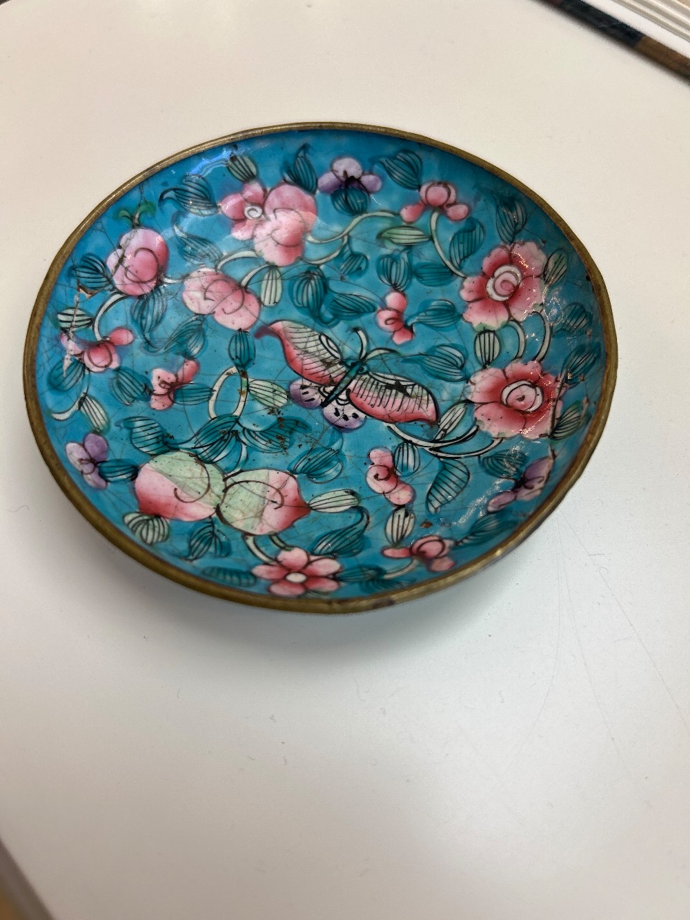 Mid-Century Chinese Cloisonné Enamel Dish