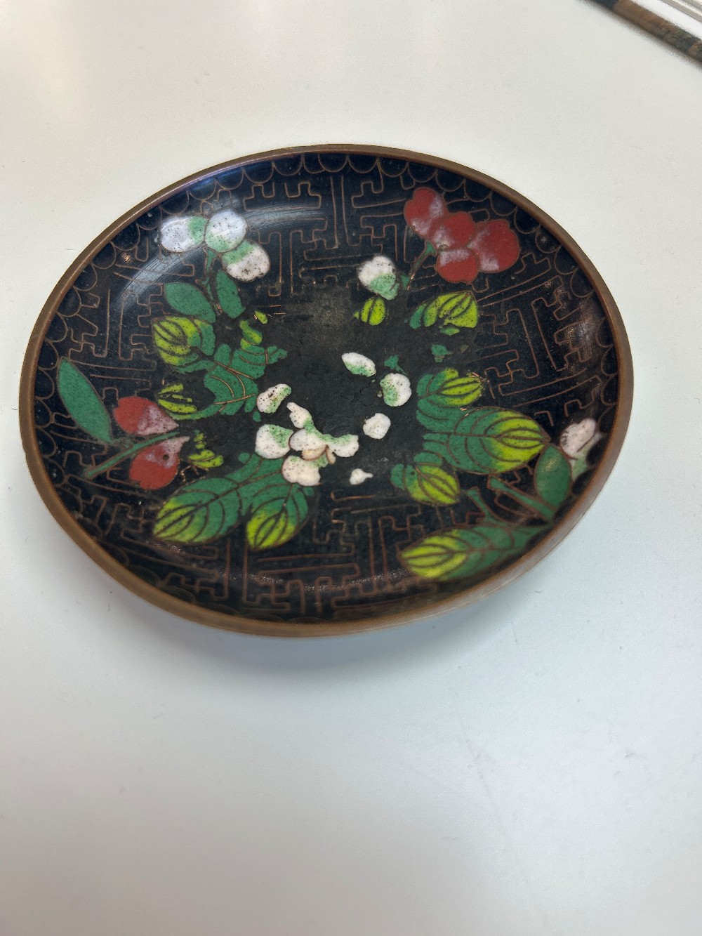 Mid-Century Chinese Cloisonné Enamel Dish