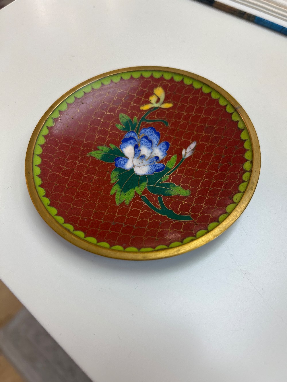 Mid-Century Chinese Cloisonné Enamel Dish