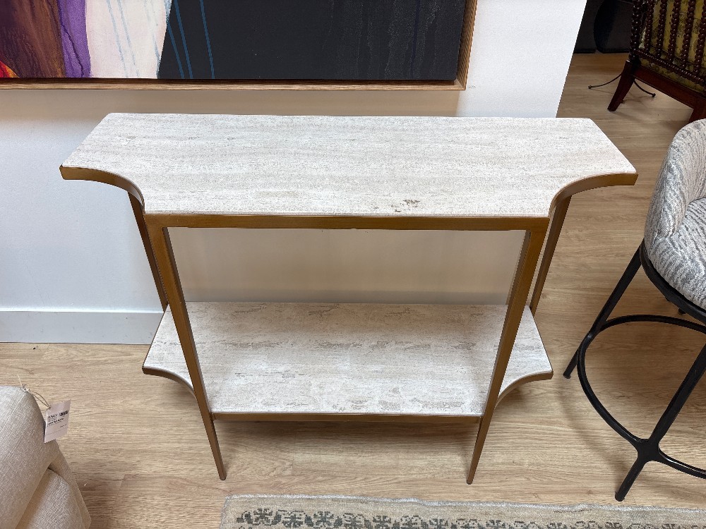 Hooker Gold Leaf and Marble Console