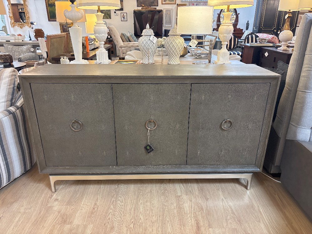 Sherrill Harper Faux Shagreen 3 Door Cabinet