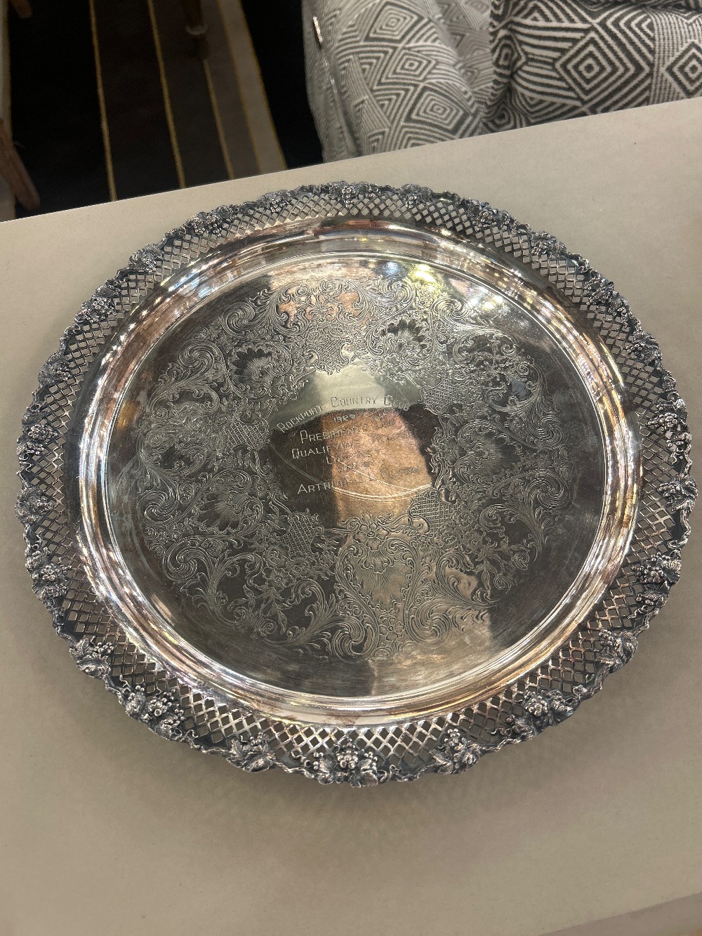 Vintage Golf Tournament Trophy Tray - 1929