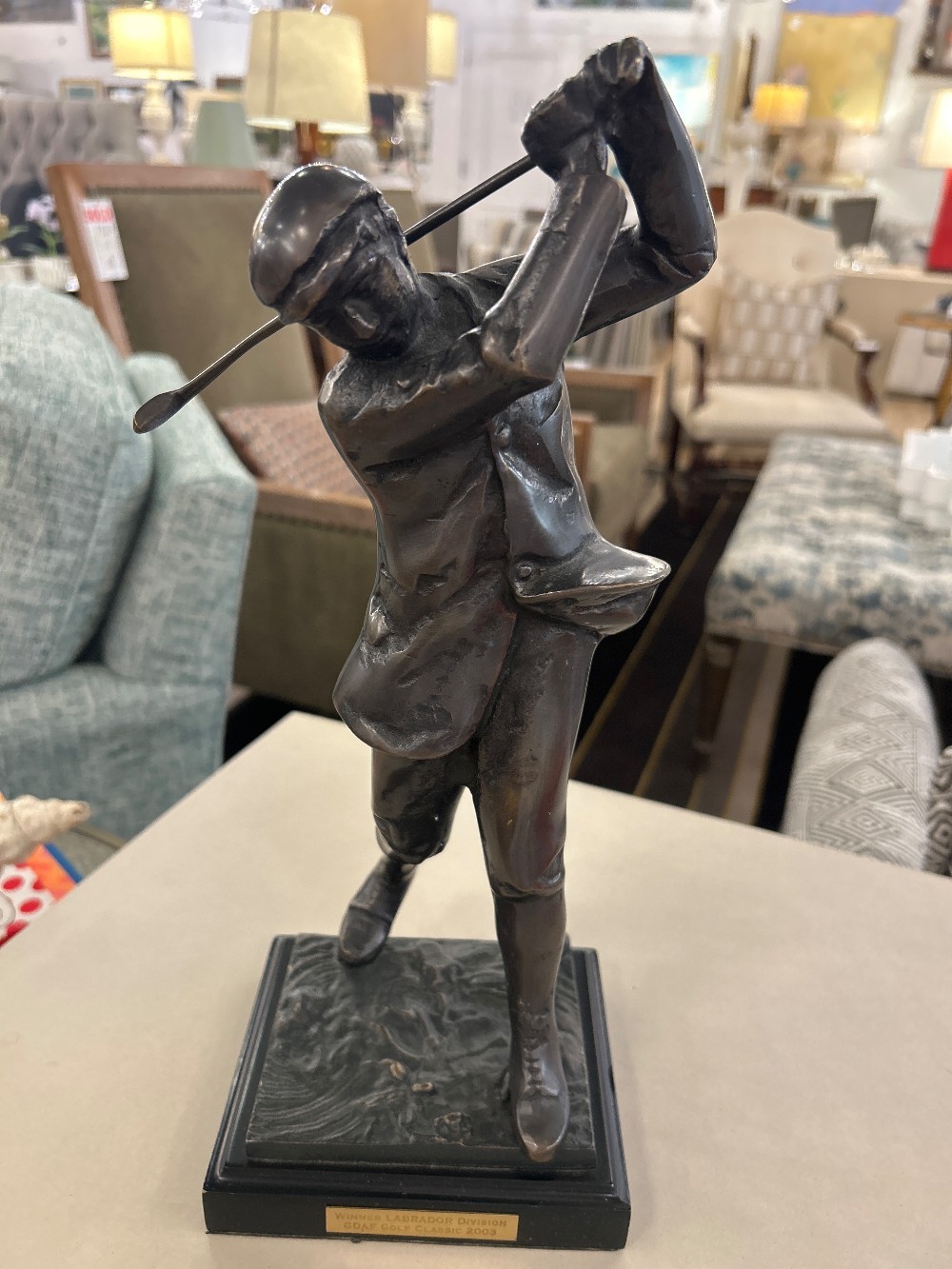 Golf Tournament Bronze Sculptural Trophy