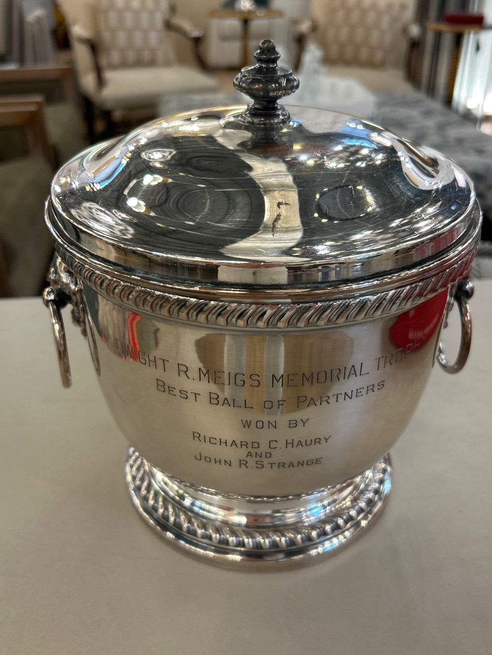 Vintage Poole Silver Golf Tournament Trophy Ice Bucket