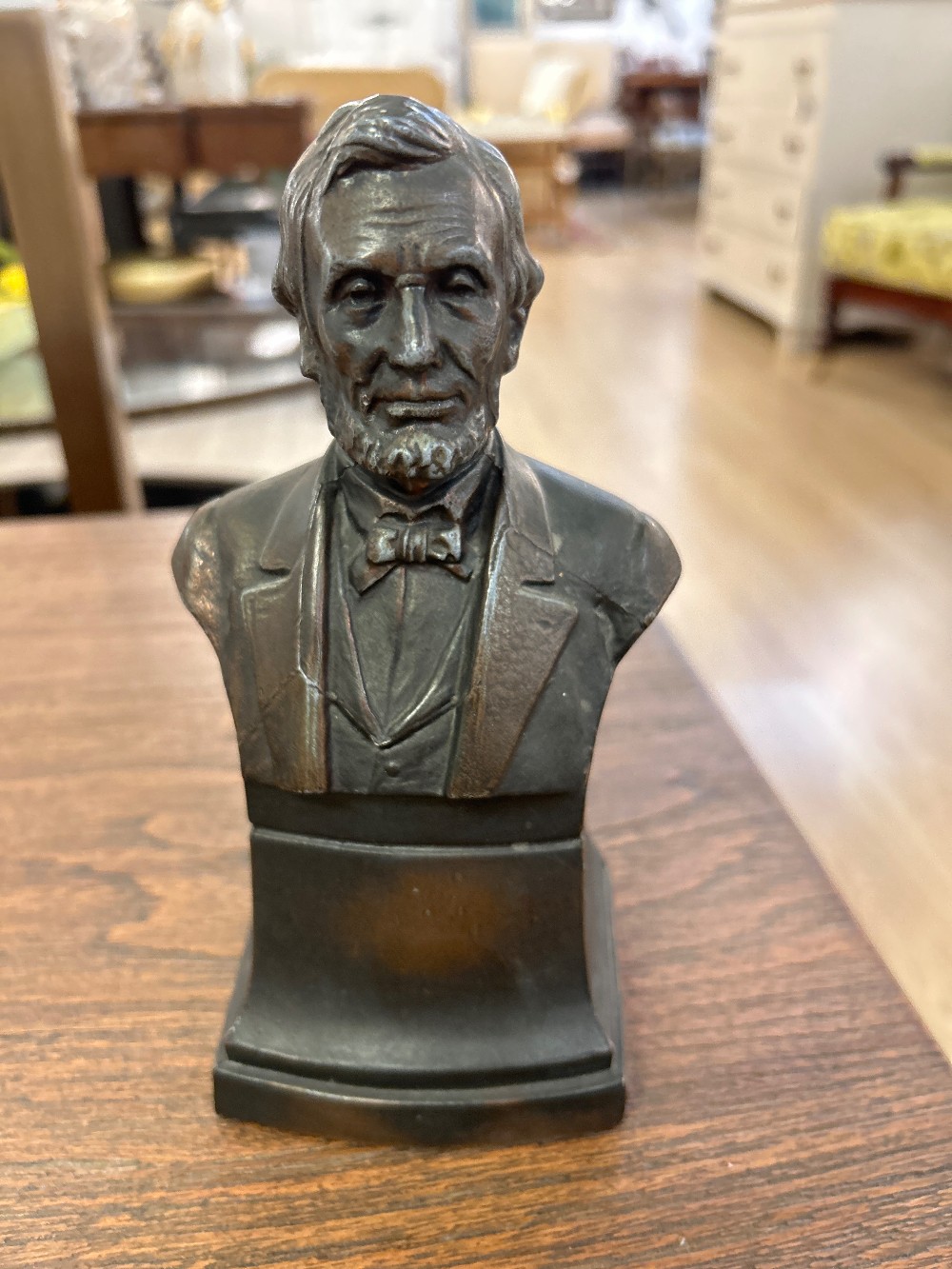 Vintage Bronze Lincoln Bookend