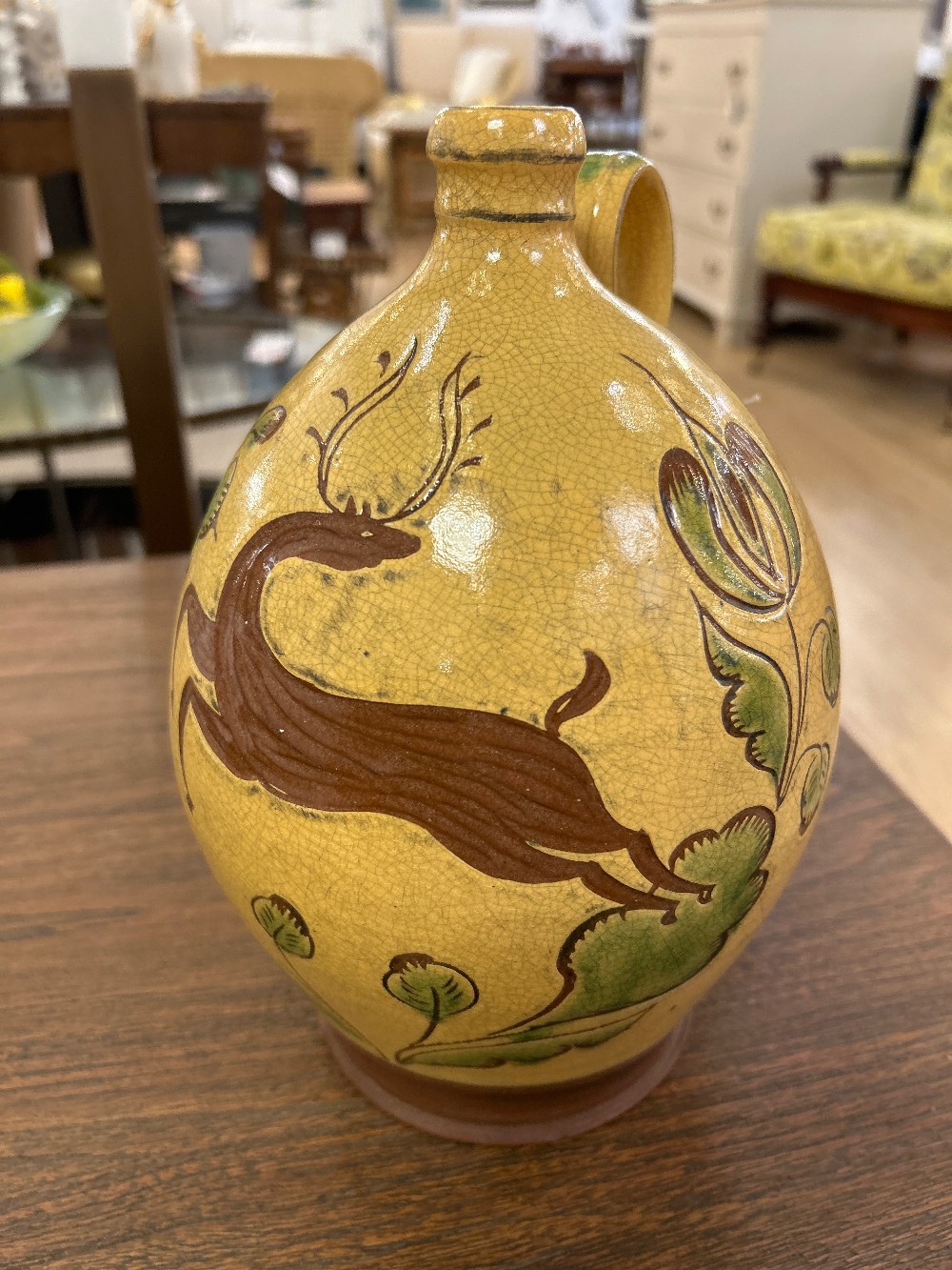 Wisconsin Pottery Columbus Redware Jug