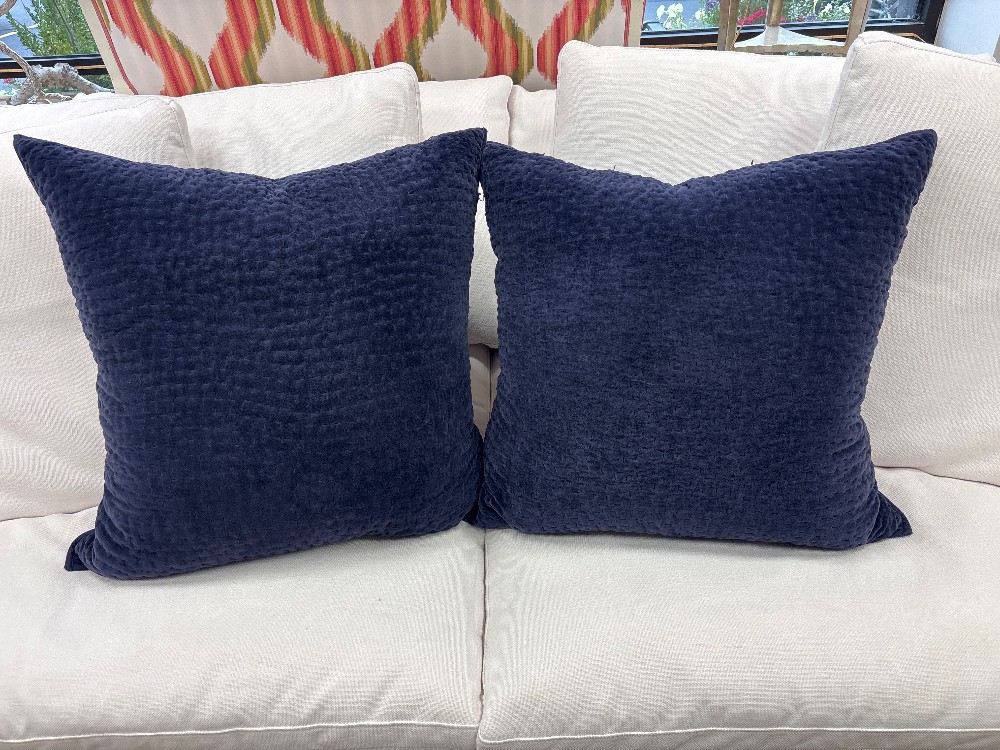 John Robshaw Velvet Throw Pillows, Pair