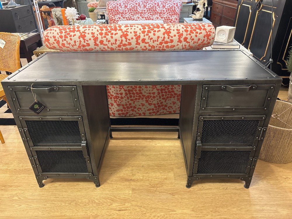 Restoration Hardware Hopper Metal Storage Desk