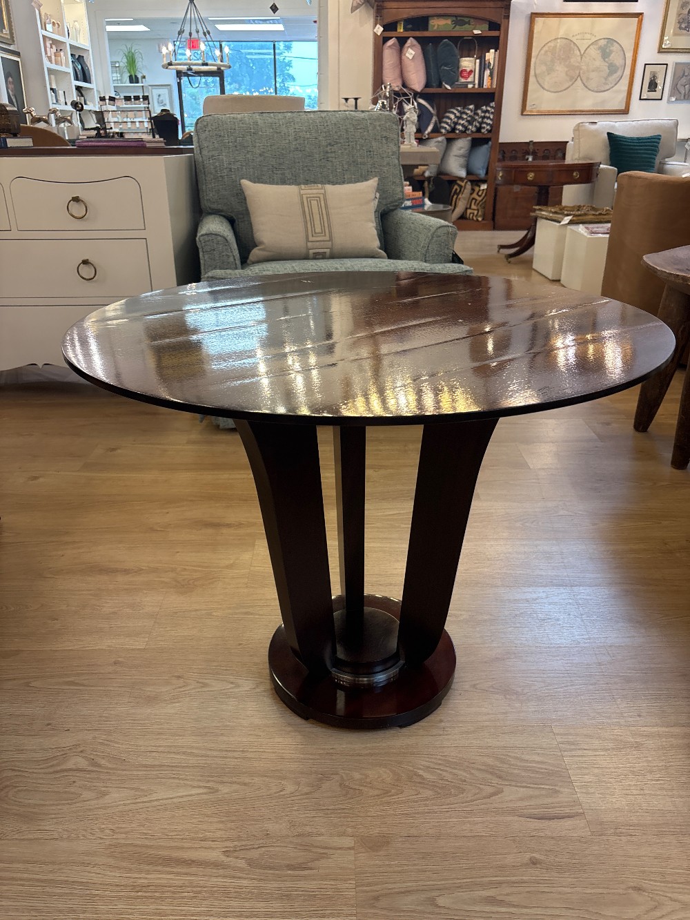 Baker Barbara Barry Mahogany Pedestal Table (As Is)